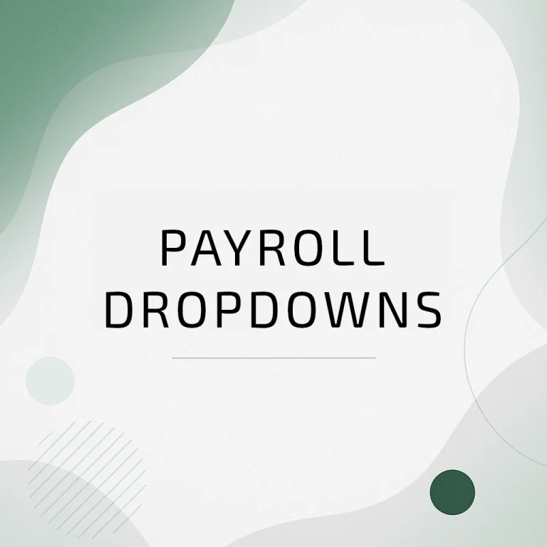 Payroll with Dropdowns