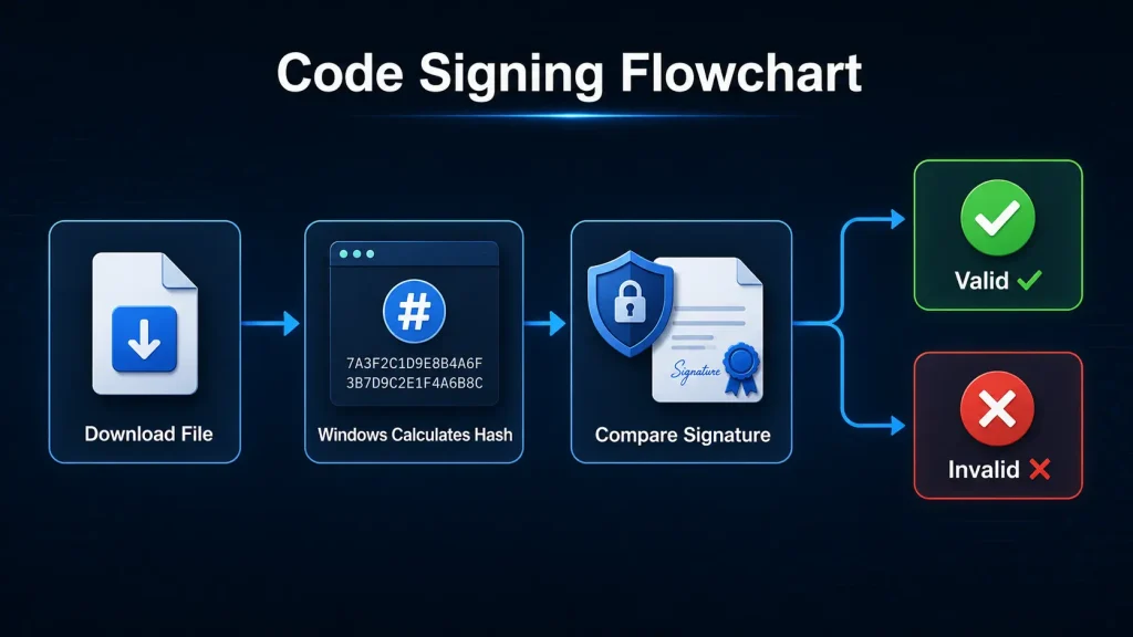 Code signing Windows verification