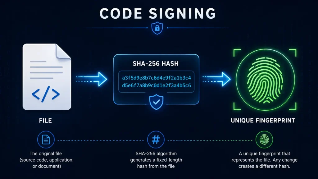 Code signing hashes