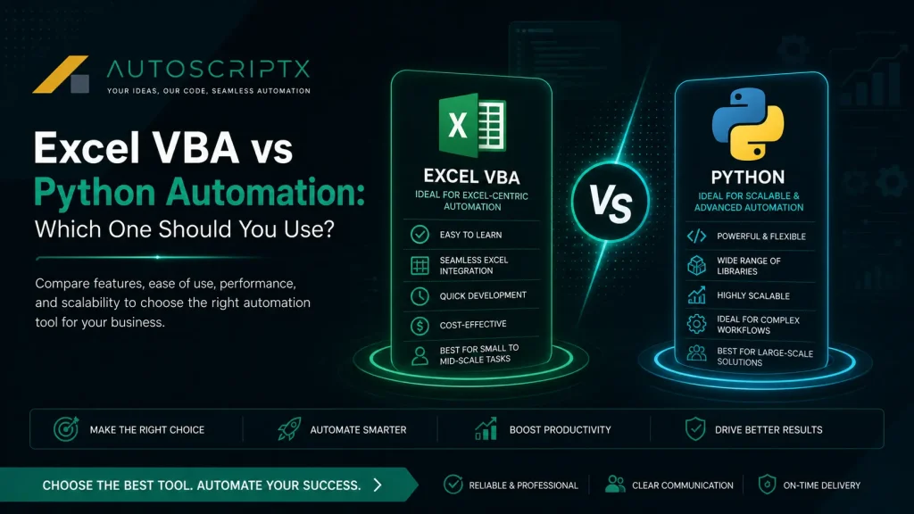 Excel VBA vs Python: A Practical Guide to Choosing the Right Tool