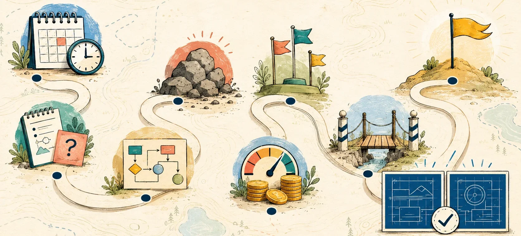Roadmap for different goals and milestones
